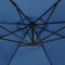 vidaXL - Zweefparasol - met - LED - en - stalen - paal - 300 - cm - azuurblauw