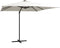 vidaXL - Zweefparasol - met - LED-verlichting - 250x250 - cm - terracottakleurig