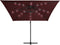 vidaXL - Zweefparasol - met - LED-verlichting - 250x250 - cm - bordeauxrood