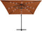 vidaXL - Zweefparasol - met - LED-verlichting - 250x250 - cm - terracottakleurig