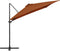 vidaXL - Zweefparasol - met - LED-verlichting - 250x250 - cm - terracottakleurig