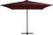 vidaXL - Zweefparasol - met - LED-verlichting - 250x250 - cm - bordeauxrood