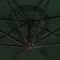 vidaXL - Zweefparasol - met - LED-verlichting - en - metalen - paal - 300 - cm - groen
