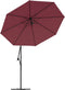 vidaXL - Zweefparasol - met - LED-verlichting - en - metalen - paal - 300 - cm - zand