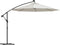 vidaXL - Zweefparasol - met - LED-verlichting - en - metalen - paal - 300 - cm - zand