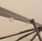 vidaXL - Zweefparasol - met - LED-verlichting - en - metalen - paal - 300 - cm - zand