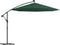 vidaXL - Zweefparasol - met - LED-verlichting - en - metalen - paal - 300 - cm - groen