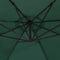 vidaXL - Zweefparasol - met - LED-verlichting - en - metalen - paal - 300 - cm - groen