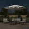 vidaXL - Zweefparasol - met - LED-verlichting - en - metalen - paal - 300 - cm - zand