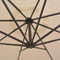 vidaXL - Zweefparasol - met - LED-verlichting - en - metalen - paal - 300 - cm - zand