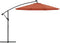 vidaXL - Zweefparasol - met - LED-verlichting - en - stalen - paal - terracottakleur