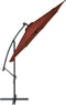 vidaXL - Zweefparasol - met - LED-verlichting - en - stalen - paal - terracottakleur