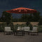 vidaXL - Zweefparasol - met - LED-verlichting - en - stalen - paal - terracottakleur