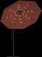 vidaXL - Zweefparasol - met - LED-verlichting - en - stalen - paal - terracottakleur