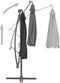 vidaXL - Zweefparasol - met - LED-verlichting - stalen - paal - 300 - cm - antraciet