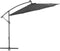vidaXL - Zweefparasol - met - LED-verlichting - stalen - paal - 300 - cm - antraciet