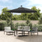 vidaXL - Zweefparasol - met - LED-verlichting - stalen - paal - 300 - cm - antraciet