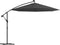 vidaXL - Zweefparasol - met - LED-verlichting - stalen - paal - 300 - cm - antraciet