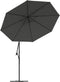 vidaXL - Zweefparasol - met - LED-verlichting - stalen - paal - 300 - cm - antraciet