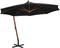 vidaXL - Zweefparasol - met - paal - 3,5x2,9 - m - massief - vurenhout - zwart