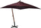 vidaXL - Zweefparasol - met - paal - 3,5x2,9 - m - massief - vurenhout - terracotta