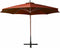 vidaXL - Zweefparasol - met - paal - 3,5x2,9 - m - massief - vurenhout - terracotta