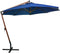 vidaXL - Zweefparasol - met - paal - 3,5x2,9 - m - massief - vurenhout - azuurblauw