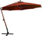 vidaXL - Zweefparasol - met - paal - 3,5x2,9 - m - massief - vurenhout - terracotta