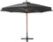 vidaXL - Zweefparasol - met - paal - 3,5x2,9 - m - massief - vurenhout - antraciet