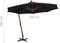vidaXL - Zweefparasol - met - paal - 3,5x2,9 - m - massief - vurenhout - zwart