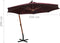 vidaXL - Zweefparasol - met - paal - 3,5x2,9 - m - massief - vurenhout - bordeauxrood