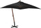 vidaXL - Zweefparasol - met - paal - 3x3 - m - massief - vurenhout - zwart