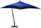 vidaXL - Zweefparasol - met - paal - 3x3 - m - massief - vurenhout - azuurblauw