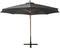 vidaXL - Zweefparasol - met - paal - 3x3 - m - massief - vurenhout - terracottakleurig