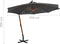vidaXL - Zweefparasol - met - paal - 3x3 - m - massief - vurenhout - zwart