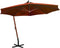 vidaXL - Zweefparasol - met - paal - 3x3 - m - massief - vurenhout - antracietkleurig