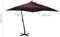 vidaXL - Zweefparasol - met - paal - 3x3 - m - massief - vurenhout - bordeauxrood