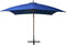 vidaXL - Zweefparasol - met - paal - 3x3 - m - massief - vurenhout - azuurblauw