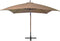 vidaXL - Zweefparasol - met - paal - 3x3 - m - massief - vurenhout - taupe
