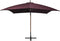vidaXL - Zweefparasol - met - paal - 3x3 - m - massief - vurenhout - bordeauxrood