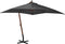 vidaXL - Zweefparasol - met - paal - 3x3 - m - massief - vurenhout - antracietkleurig