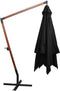 vidaXL - Zweefparasol - met - paal - 3x3 - m - massief - vurenhout - zwart