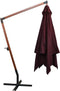 vidaXL - Zweefparasol - met - paal - 3x3 - m - massief - vurenhout - bordeauxrood