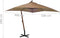 vidaXL - Zweefparasol - met - paal - 3x3 - m - massief - vurenhout - taupe