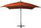 vidaXL - Zweefparasol - met - paal - 3x3 - m - massief - vurenhout - terracottakleurig