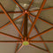 vidaXL - Zweefparasol - met - paal - 3x3 - m - massief - vurenhout - taupe
