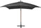 vidaXL - Zweefparasol - met - paal - 3x3 - m - massief - vurenhout - antracietkleurig