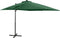vidaXL - Zweefparasol - met - paal - en - LED-verlichting - 250 - cm - groen