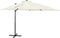 vidaXL - Zweefparasol - met - paal - en - LED-verlichting - 250 - cm - zandkleurig