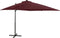 vidaXL - Zweefparasol - met - paal - en - LED-verlichting - 250 - cm - bordeauxrood